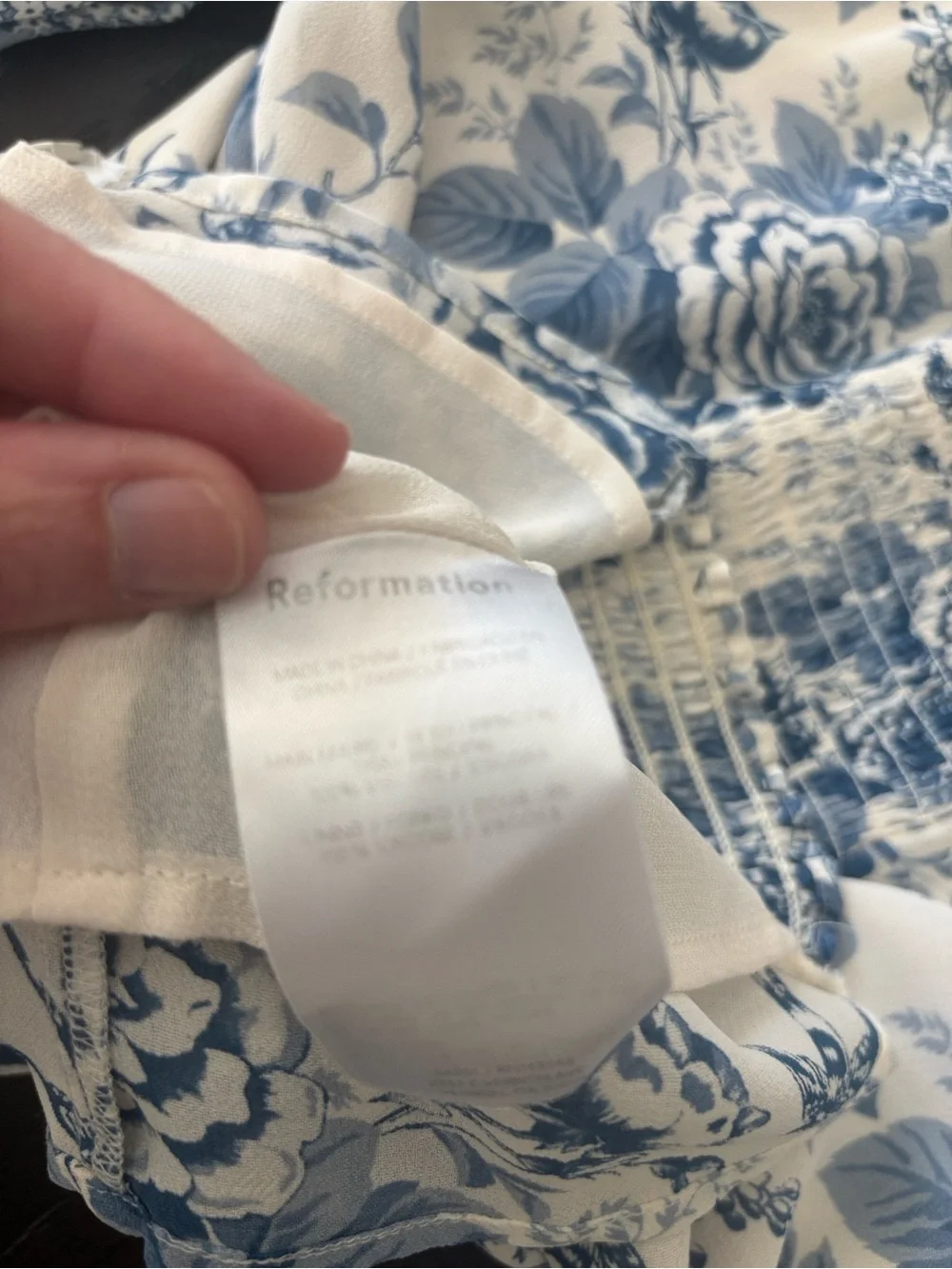 Reformation Constance Floral Print Puff Sleeve Top